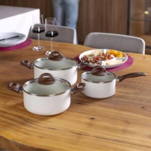 Jogo De Panelas 7 Peças Brinox Ceramic Life Vanilla - Imagem 2