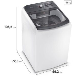 Lavadora de Roupas Electrolux 15kg Cesto Inox 11 Programas de Lavagem Branco Premium Care Jet&Clean e Time Control LEC15 - Imagem 3