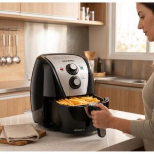 Air Fryer Mondial Family AFN-40-BI Preto e Inox 4L com Timer - Imagem 2