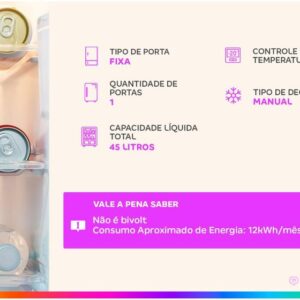 Frigobar Midea 45L Branco - MRC06B2 - Imagem 2