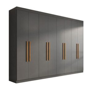 Guarda Roupa Casal 8 Portas 4 Gavetas Paris Espresso Móveis - Imagem 2