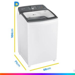 Lavadora de Roupas Brastemp 15kg Cesto Inox 12 Programas de Lavagem Branca BWF15AB - Imagem 4