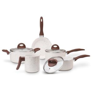 Jogo de Panelas Brinox Antiaderente Ceramic Life 5 Peças Smart PLus Vanilla - Imagem 1