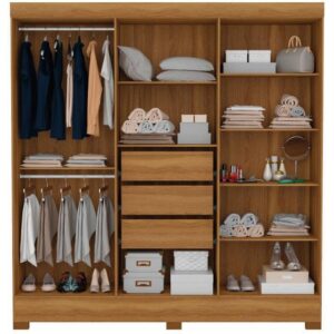 Guarda-roupa Casal 6 Portas 3 Gavetas - Demóbile Prático - Imagem 2