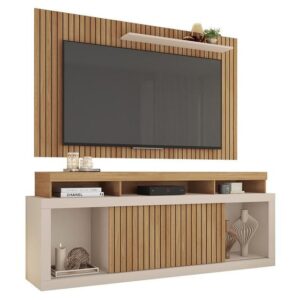 Rack Com Painel Para TV até 65 Polegadas Life Marrom Caemmun - Imagem 2