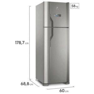 Geladeira/Refrigerador Electrolux Frost Free Inox Duplex Prata 371L DFX41 - Imagem 2