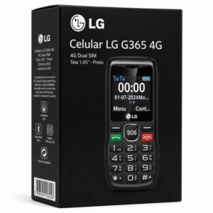 Celular para Idoso LG_G365 4G Teclas Grandes e Lanterna Pretocinza - Imagem 3
