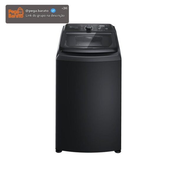Lavadora de Roupas Electrolux 14,5kg Preta Cesto Inox 11 Programas de Lavagem LEP15
