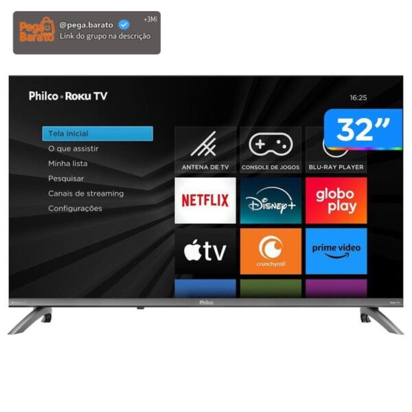 Smart TV 32" Philco P32CRB Roku TV