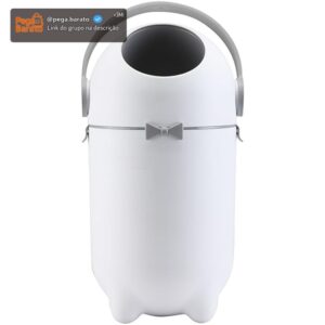 Maxi Baby Lixeira Antiodor Descarte de Fraldas Lixo Mágico, Branco - Imagem 1