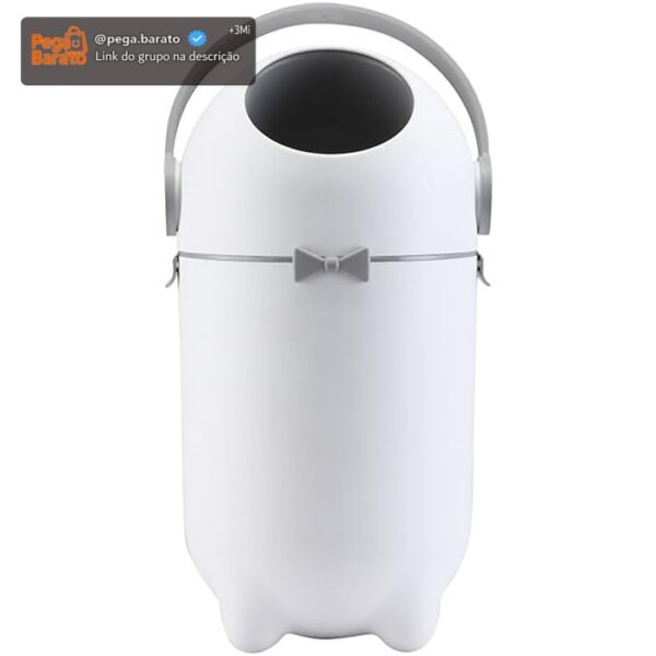 Maxi Baby Lixeira Antiodor Descarte de Fraldas Lixo Mágico, Branco