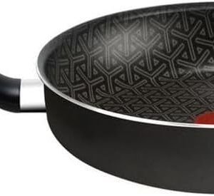 Frigideira Funda Rochedo Robusta Grafite 24cm com Antiaderente Resist 3X, Reforçado com Partículas Minerais, Alta Espessura, Base Limpa Fácil e Thermo-Sinal - Imagem 1