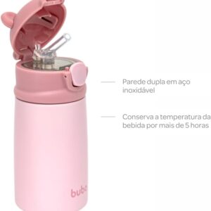 Copo Térmico Buba Parede Dupla | Ursinho Rosa - Imagem 3