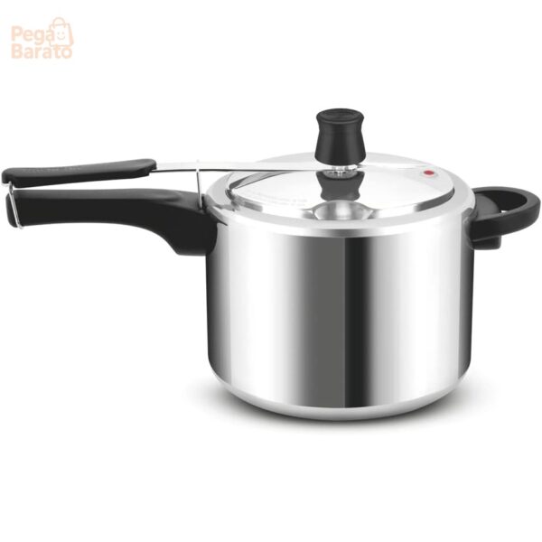 Panela de Pressão Rochedo Turbo, 4,5L de capacidade | Polida, com Fechamento Interno