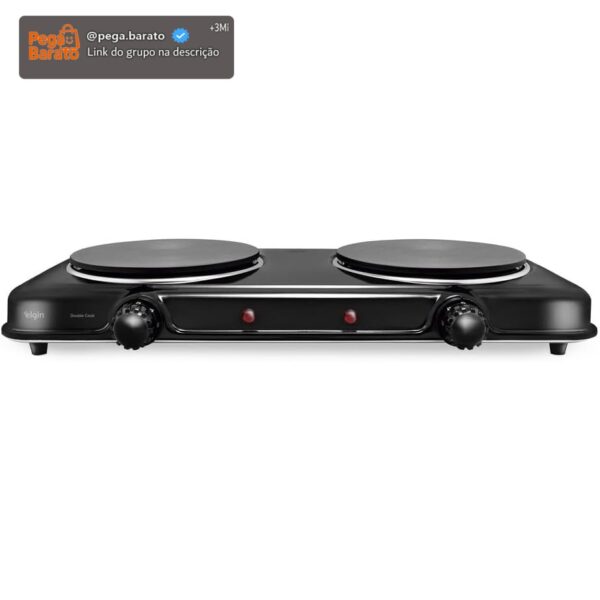 Fogão Elétrico Portátil Cooktop Elgin Double Cook 2 Bocas - 110V