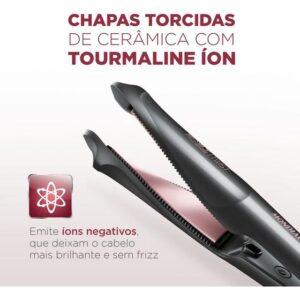 Prancha Alisadora Mondial Bivolt Grey Rose Twist P-29 230 - Imagem 2