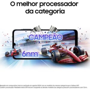 Smartphone Samsung A07 256GB Preto 8GB RAM Tela 6,7" Câm. Dupla + Selfie 8MP - Imagem 3