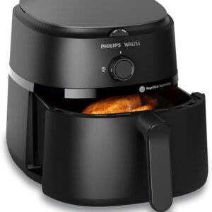 Fritadeira Airfryer Philips Walita Série 1000 4,2L, Preta, 220V | Tecnologia Rapid Air, 12 Funções de Cozimento, Economia de Energia, Limpeza Fácil, Design Compacto, NA120/09 - Imagem 1