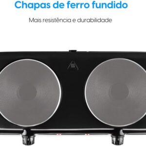 Cooktop Elgin Double Cook 2 Bocas | Fogão Elétrico, Portátil, 220V - Imagem 7