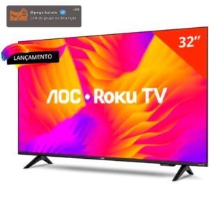 Smart TV LCD LED 32" AOC 32S5155/78G - Wi-Fi, HD, Quad Core, Dolby Áudio, 60 Hz - Imagem 1