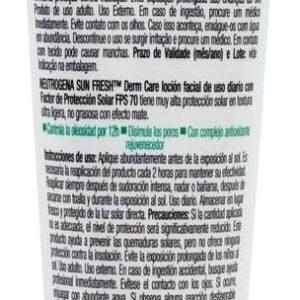 Neutrogena Sun Fresh Protetor Solar Facial Derm Care, Pele Oleosa, Sem Cor, FPS 70, 40g - Imagem 4
