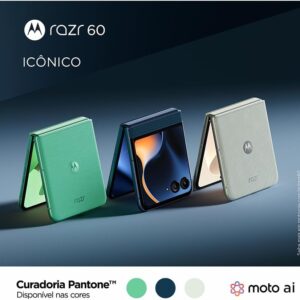 Smartphone Motorola Razr 60-256GB 24GB (12GB RAM+12GB Ram Boost) Tela dobrável 6,9" pOLED e externa 3,6” Moto AI camera IP48 - Branco - Imagem 6