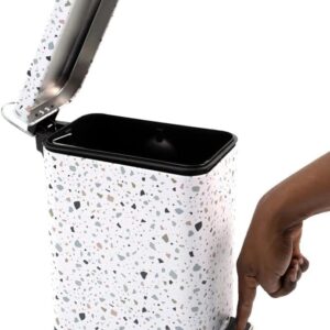 Oikos - Lixeira Retangular 5L de Metal com Pedal Granilite - Imagem 4