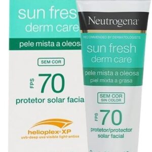 Neutrogena Sun Fresh Protetor Solar Facial Derm Care, Pele Oleosa, Sem Cor, FPS 70, 40g - Imagem 11