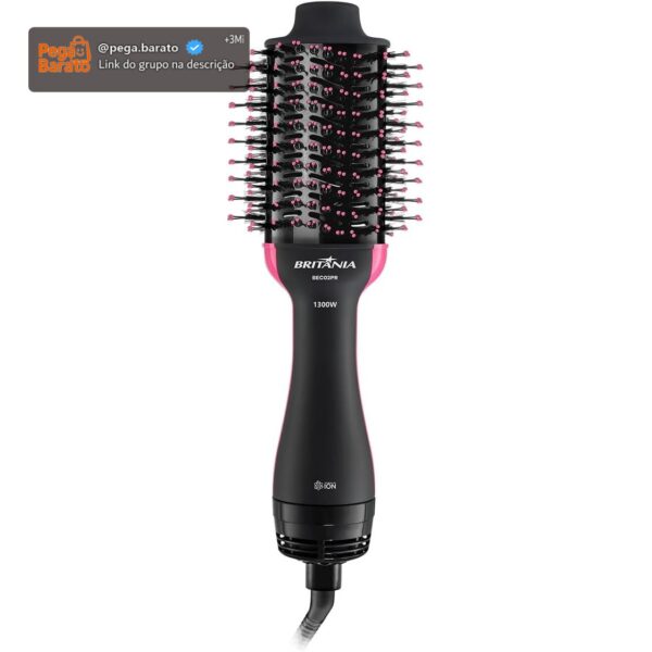 Escova Secadora Britânia BEC02PR 1300W | Bivolt, 4 em 1