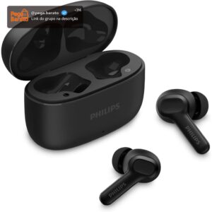 Fone de Ouvido Sem Fio TWS PHILIPS TAT1109BK/00 Bluetooth | Com Microfone, Até 24 horas de bateria, Preto - Imagem 1