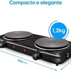 Cooktop Elgin Double Cook 2 Bocas | Fogão Elétrico, Portátil, 220V - Imagem 3