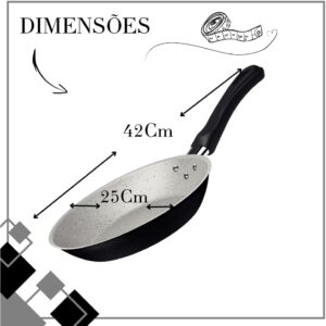 Jogo 3 Frigideiras Tramontina 16cm 20cm 24cm Antiaderente (Grafite) - Imagem 2