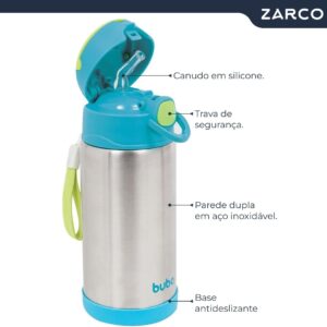 Garrafa Térmica BUBA 400 Ml | Parede Dupla, Azul, Tamanho único - Imagem 6