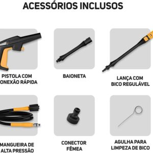 Lavadora de Alta Pressão WAP 1500psi 127V | WL 1800, 1400W, 360L/h, Portátil, com Jato em Leque e Concentrado - Imagem 13