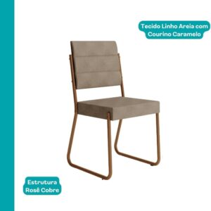 Conjunto Sala de Jantar 4 Cadeiras Charlotte Carraro Nogal - Imagem 6