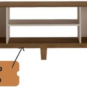 Rack para Tv ate 75" com 2 portas CHARLOTTE cor Pinho/Off White - Artely - Imagem 6