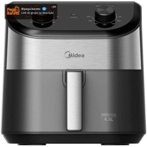 Air Fryer Midea 4,5L, 1550W, 110V | Fritadeira, FWM45P1, Design de Dois Botões, Prato Antiaderente, 80°C a 200°C - Imagem 1