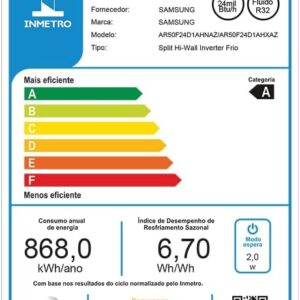 Samsung Ar-condicionado Split Digital Inverter Ultra Connect AI 24.000 BTUs Frio AR50F24D1AHNAZ Branco - Imagem 9