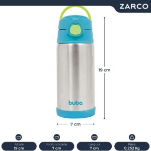 Garrafa Térmica BUBA 400 Ml | Parede Dupla, Azul, Tamanho único - Imagem 3