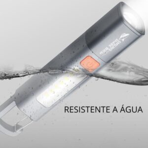 Lanterna LED Recarregável USB para Pesca Trilha Camping Caminhada | Portátil, Compacta, Com Led Duplo, Gancho para Pendurar, Iluminação Potente - Imagem 6