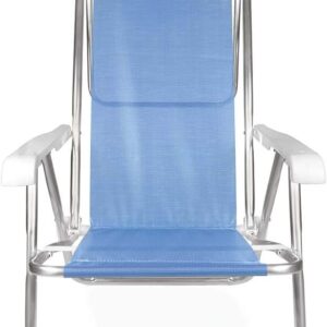Cadeira Reclinável Mor, Azul | 8 Posições, Alumínio - Imagem 4
