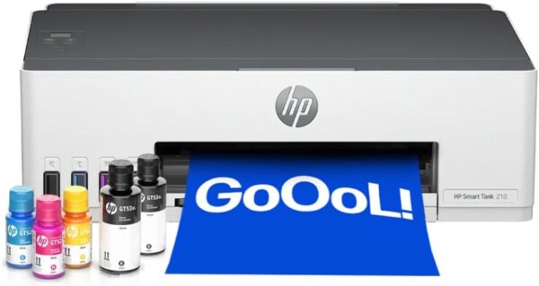 Impressora HP Smart Tank 210 com Tanque de Tinta Colorida - Com Wi-Fi - USB 2.0 de alta velocidade. Funções da impressora: Imprimir. Cor: Branco (3D4L5A)
