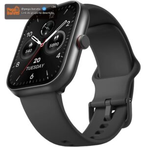 SmartWatch Bettdow com 1.91" Ecrã tátil, preto | Relogio Smartwatch, com Alexa, à Prova d'Água IP68, Feminino e Masculino, 100+ Modos Esportivos, Faz e Recebe Ligações - Imagem 1