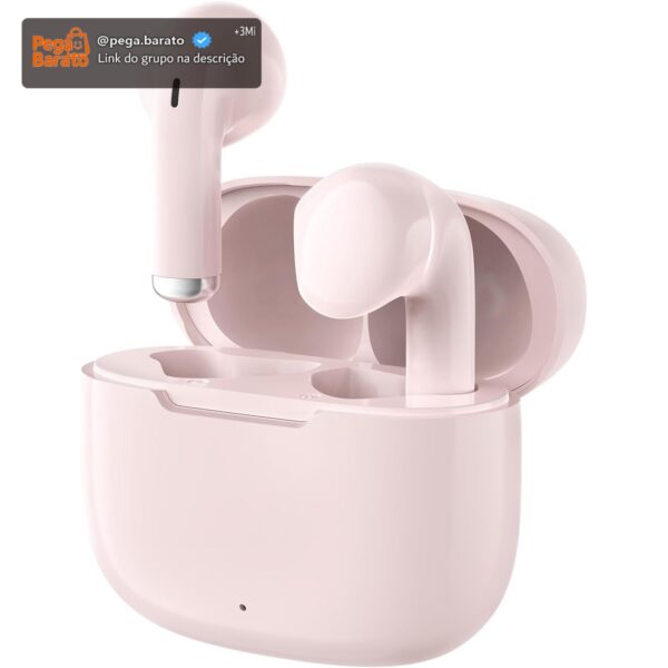Fone de Ouvido Bluetooth 5.3 Fone sem fio tws, Rosa | Graves Potentes, Drivers de 13mm, 14H de Reprodução, Resistência à Água