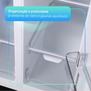 Geladeira Refrigerador HQ Frost Free Side By Side 460 Litros Cinza HQ-460SBSFF (220V) - Imagem 8