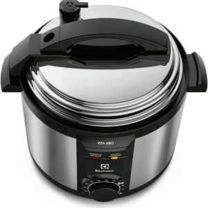 Panela Pressão Elétrica Electrolux, Capacidade 5L, Inox | PCE20, 220v, 9 Travas Segurança, Timer, Manter Aquecido, Alça Antitérmica, Silenciosa, Feijão, por Rita Lobo - Imagem 3