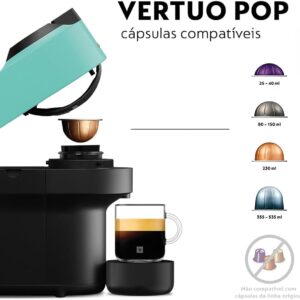 Cafeteira Espresso Nespresso Vertuo Pop Verde Acqua 110V - Imagem 9