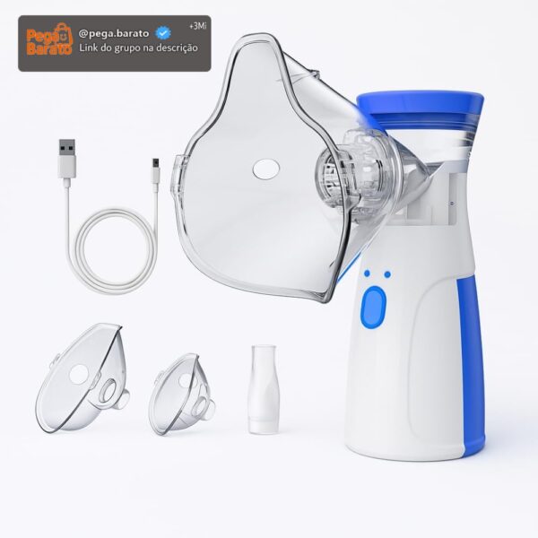 Nebulizador Inalador Ultrassônico Portátil USB Sem Fio Silencioso