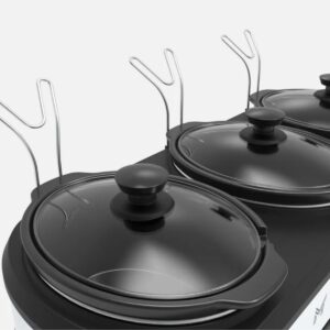 Rechaud Elétrico Triplo Buffet Slow Cooker 3 Panelas 220v - Imagem 5