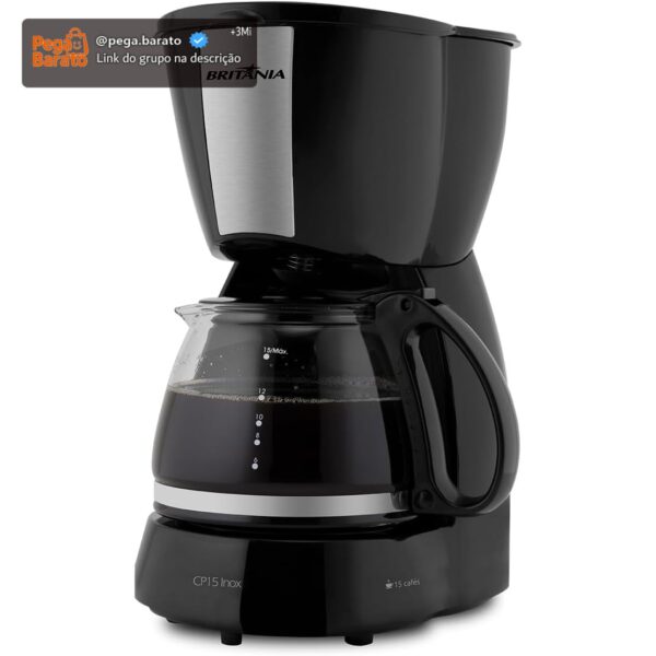 Cafeteira, CP15, 15 xicaras, Preto, 110V, Britânia